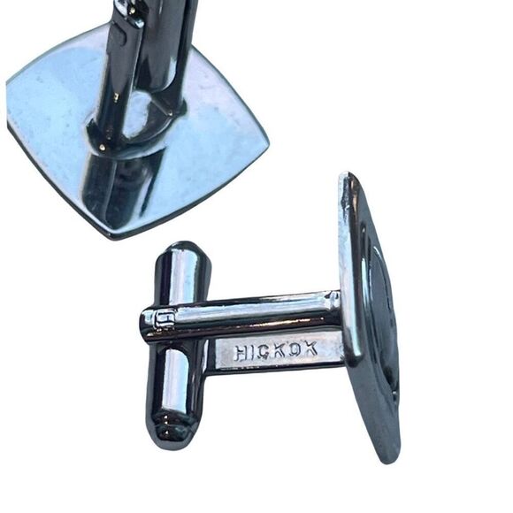 Hickok USA Retro Warrior Soldier Spartan Trojan Vintage Silver Tone Cufflinks - Picture 7 of 8